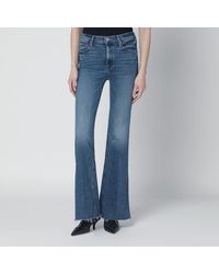 Mother - Doozy Sneak Fray Flared Jeans - Lyst