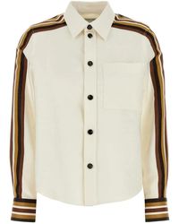 Bottega Veneta - Ivory Viscose Blend Shirt - Lyst