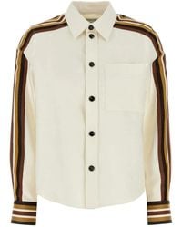 Bottega Veneta - Ivory Viscose Blend Shirt - Lyst