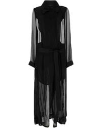 Ann Demeulemeester - Crepe Georgine Trench Coat - Lyst