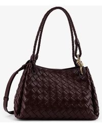 Bottega Veneta - Parachute Leather Shoulder Bag With Intrecciato Motif - Lyst