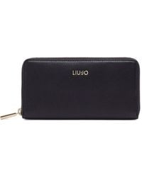 Liu Jo - Dark Polyurethane Wallet - Lyst