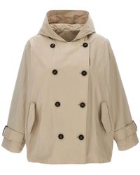 Brunello Cucinelli - Polyester Full-Length Jacket Clothing - Lyst
