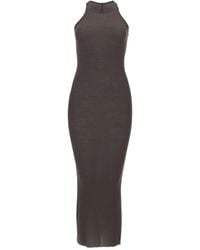 Rick Owens - Silk Blend Midi Dress - Lyst