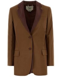 Fendi - Caramel Wool Blend Blazer - Lyst