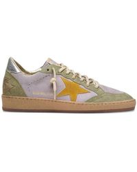 Golden Goose - Ball Star Suede Sneakers With Laminated Leather Heel Tab - Lyst
