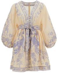 Zimmermann - Indra Plunge Mini Dress - Lyst