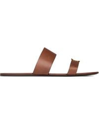 Saint Laurent - Babylone 00 Leather Sandals - Lyst