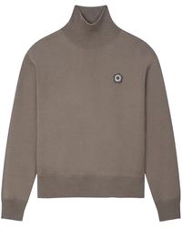 KENZO - Taupe Sweater With Logo - Lyst