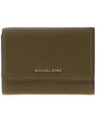 MICHAEL Michael Kors - Bryant Leather Wallet With Golden Hardware, 12 Cm X 9 Cm X 3 Cm - Lyst