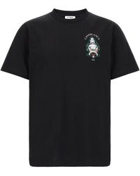 CASABLANCA - T-Shirt With 'Hotel Emblem' Print - Lyst