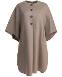 Max Mara - Cashmere Midi Cape - Lyst