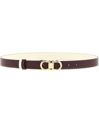 Ferragamo - 'Doppio Gancini' Reversible Belt - Lyst