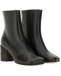 MM6 by Maison Margiela - Leather Flat Shoes - Lyst