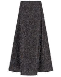 Peserico - Skirt With Metallic Fringes - Lyst