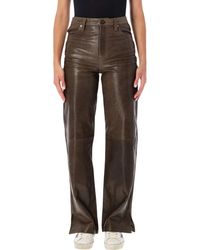 Golden Goose - Melany Paneled Calf Leather Pants - Lyst