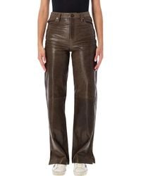 Golden Goose - Melany Paneled Calf Leather Pants - Lyst