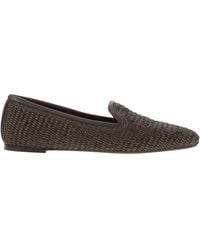 Brunello Cucinelli - Techno Raffia Slipper With Precious Trim - Lyst