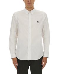 Paul Smith - Tailored Fit Shirt With Classic Button-Down Collar - Lyst