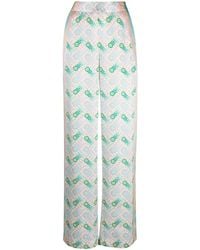 CASABLANCA - Ladies Ping Pong Silk Trousers - Lyst