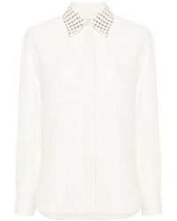 Golden Goose - Rhinestone-Embellished 3D-Check Shirt - Lyst