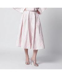 ROTATE BIRGER CHRISTENSEN - Orchid Skirt With Floral Embroidery - Lyst