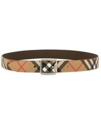 Burberry - B Buckle Check Reversible Belt - Lyst