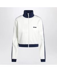 Prada - Ivory Technical Fabric Sweatshirt - Lyst
