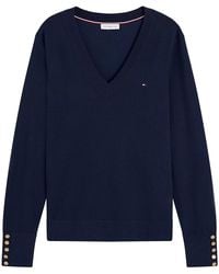 Tommy Hilfiger - Sweater Co Jersey Fine Gg V-Nk Ls - Lyst