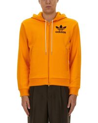 adidas - Logo Zipped Hoodie - Lyst