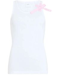 Patou - Bow-Detail Cotton Tank Top - Lyst