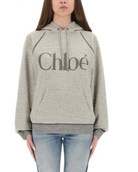 Chloé - Oversized Logo Hoodie - Lyst