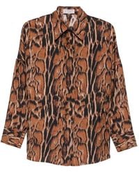 Alberto Biani - Printed Silk Shirt - Lyst
