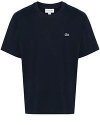Lacoste - Logo-Patch Cotton T-Shirt - Lyst