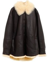 Acne Studios - Leather Shearling Jacket - Lyst