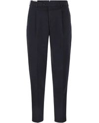 PT Torino - Stretch Cotton Tailored Trousers - Lyst