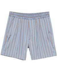 Tom Ford - Silk Jacquard Regular Stripe Pleated Lounge Shorts - Lyst