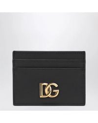 Dolce & Gabbana - Dolce&Gabbana Leather Card Holder With Dg Logo - Lyst