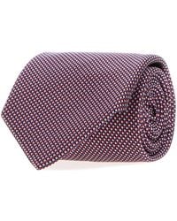 Brioni - Crav. Stand. 8X150 Silk Micro Motif Jacquard - Lyst