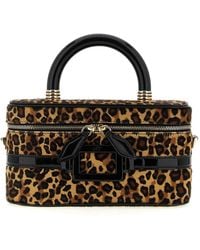 Roger Vivier - Belle Vivier Vanity Bag Leopard Print Pony Skin - Lyst