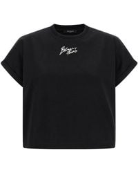 Balmain - Cropped T-Shirt - Lyst