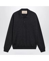 Valentino - Wool Polo Shirt With Vlogo Embroidery - Lyst