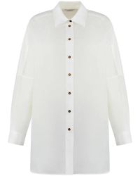 Philosophy Di Lorenzo Serafini - Cotton Blend Rounded Hem Shirt - Lyst