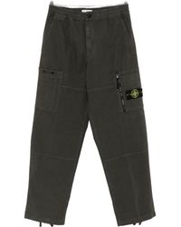 Stone Island - Pantaloni Cargo Con Patch Logo - Lyst