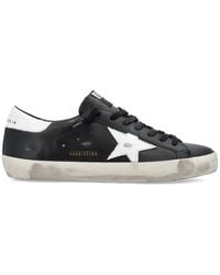 Golden Goose - Super-Star Leather Sneakers With Star - Lyst