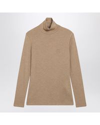 Max Mara - Camel Mélange Turtleneck Sweater - Lyst