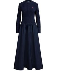 Polo Ralph Lauren - Cable-Knit Cotton Dress - Lyst