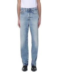 Versace - Washedeffect Jeans With Small Studs - Lyst