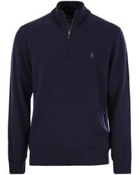 Polo Ralph Lauren - Wool Pullover With Half Zip - Lyst