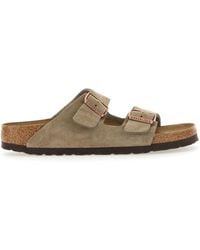 Birkenstock - Arizona Suede Slip-On Sandals - Lyst